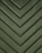 Set of 4 Dining Chairs HAVRE Velvet Olive Green