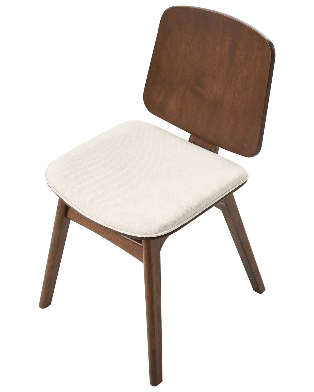 Set of 2 Dining Chairs CHARLESTON Wood Brown/ Light Beige