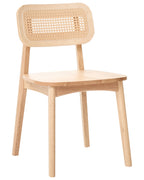 Set of 2 Dining Chairs KENO Wood Light Brown