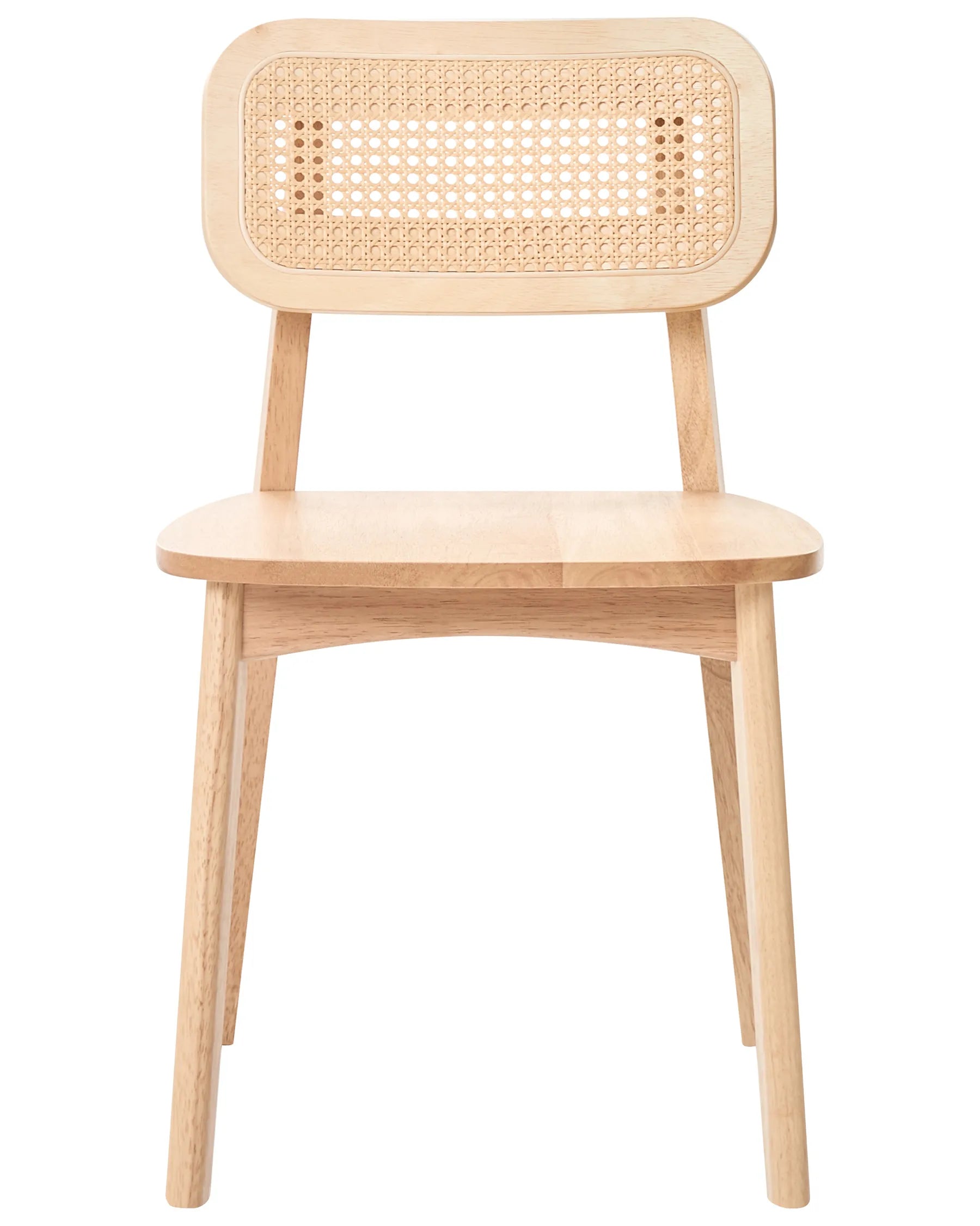 Set of 2 Dining Chairs KENO Wood Light Brown