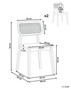 Set of 2 Dining Chairs KENO Wood Light Brown
