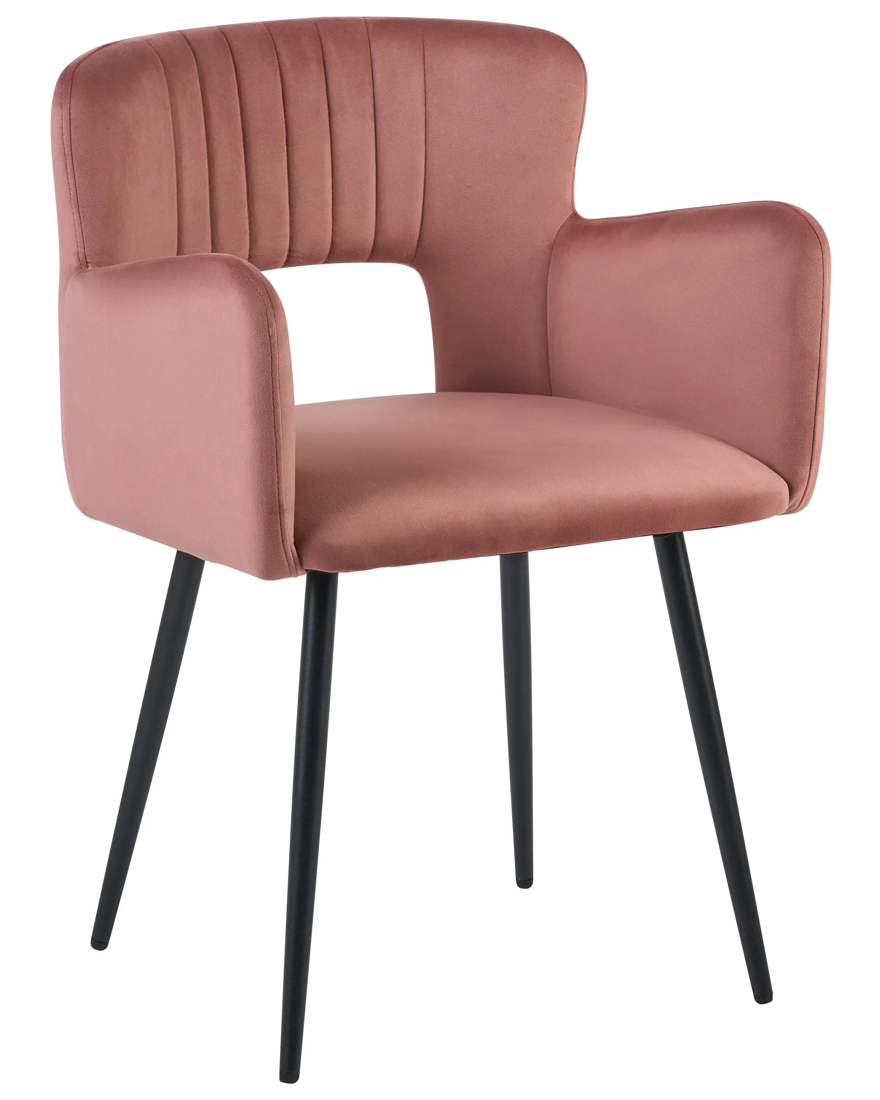 Set of 2 Dining Chairs SANILAC Velvet Pastel Pink
