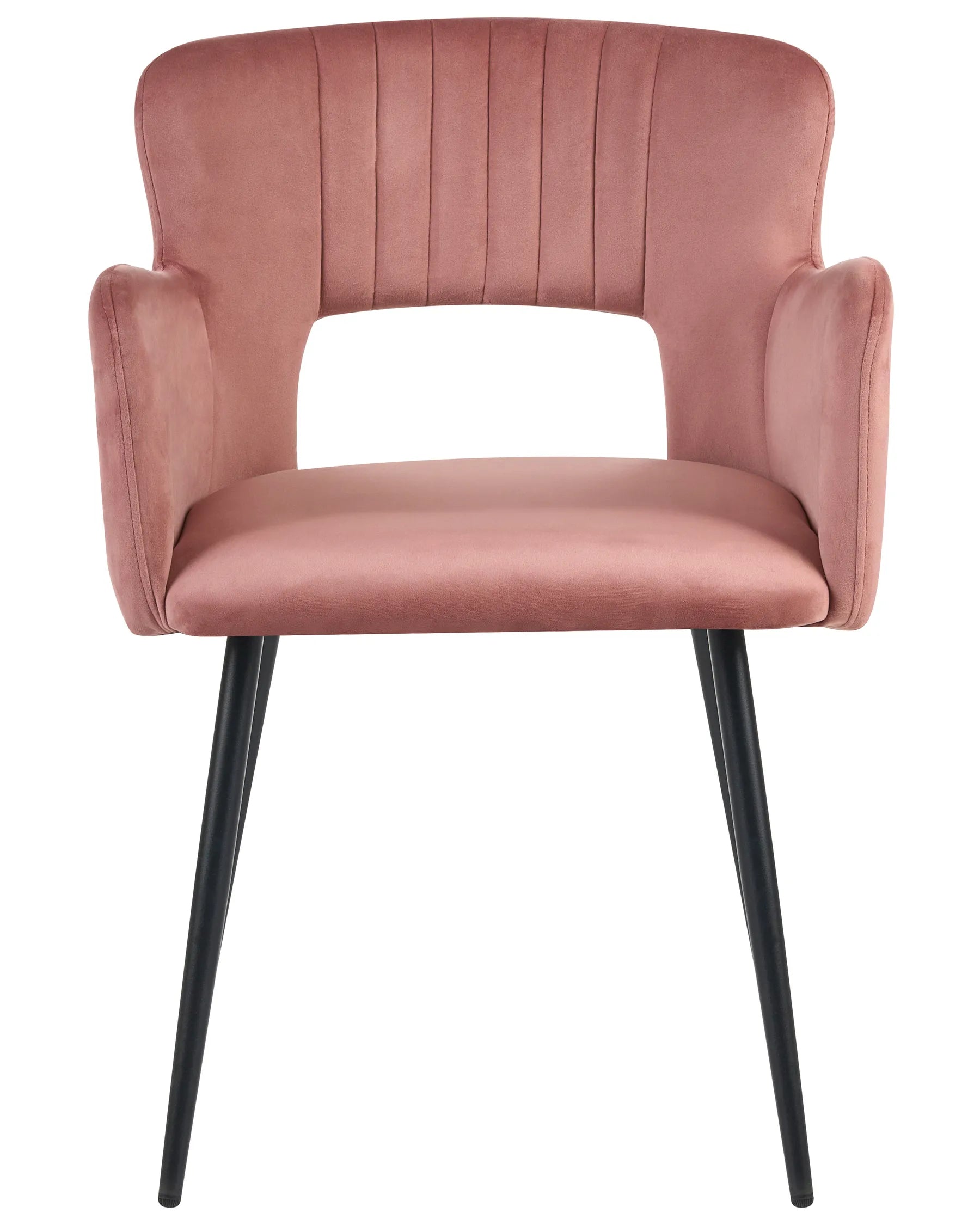 Set of 2 Dining Chairs SANILAC Velvet Pastel Pink