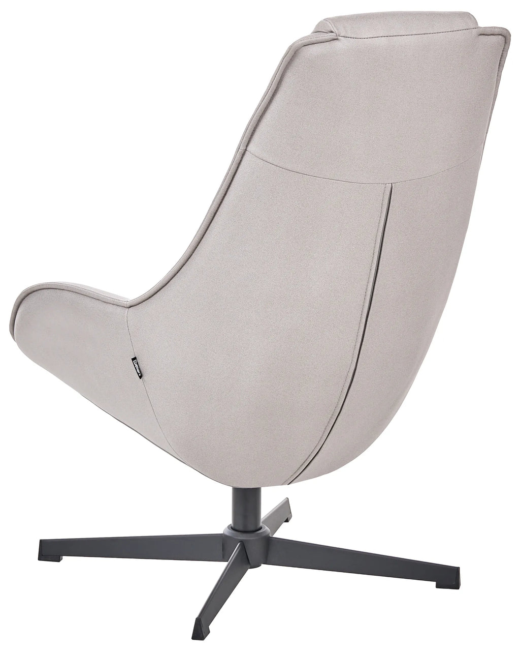 Swivel Armchair HAUGE  Faux Leather Light Grey