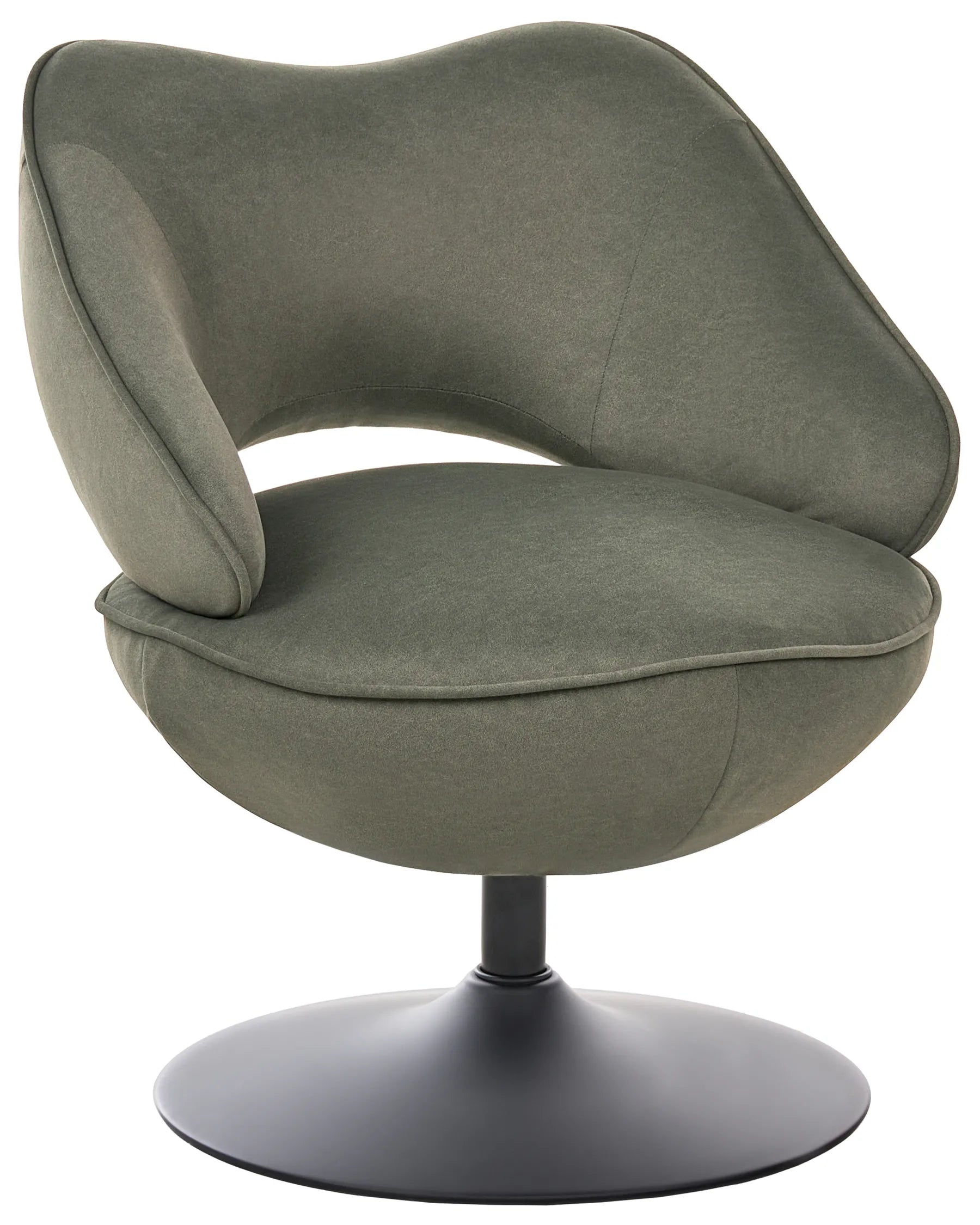 Swivel Armchair SANDET Velvet Dark Green