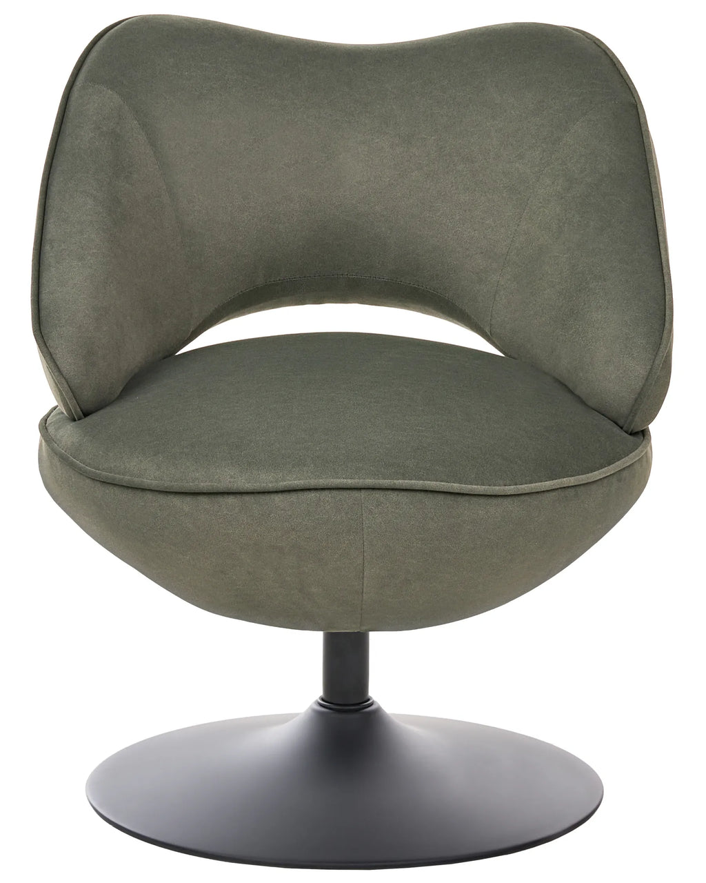 Swivel Armchair SANDET Velvet Dark Green