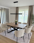Dining Table FINLEY Light Brown 160/200 cm 90 cm
