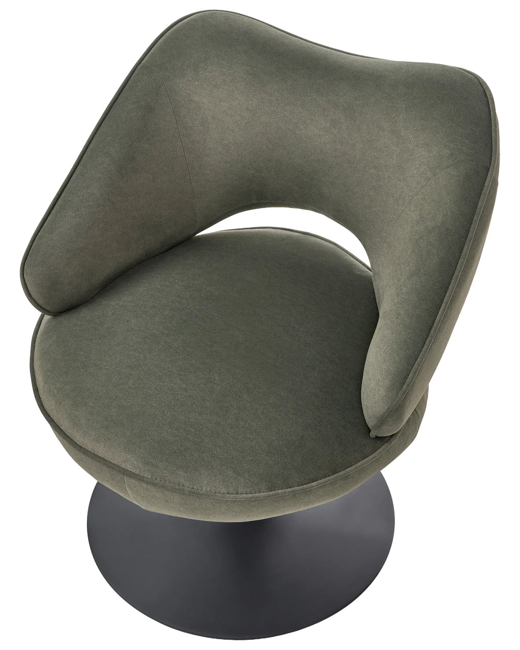 Swivel Armchair SANDET Velvet Dark Green