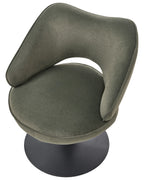 Swivel Armchair SANDET Velvet Dark Green