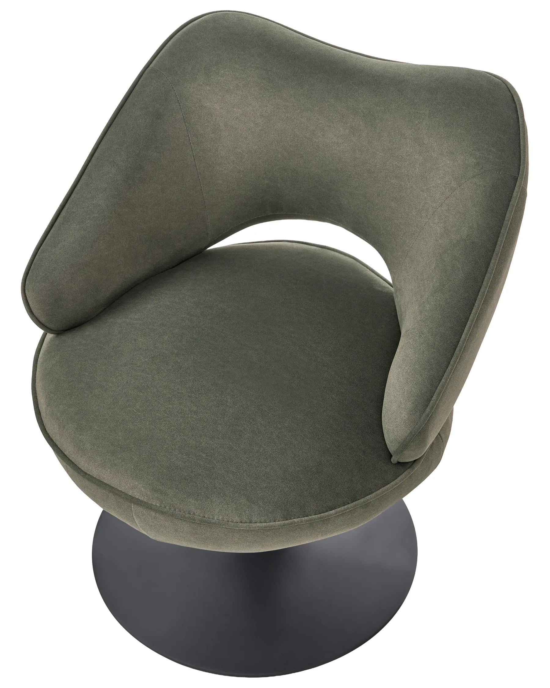 Swivel Armchair SANDET Velvet Dark Green