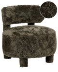 Armchair HAMINA Faux Fur Dark Green