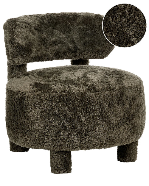Armchair HAMINA Faux Fur Dark Green