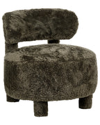 Armchair HAMINA Faux Fur Dark Green