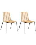 Set of 2 Dining Chairs TAOS Rattan Natural