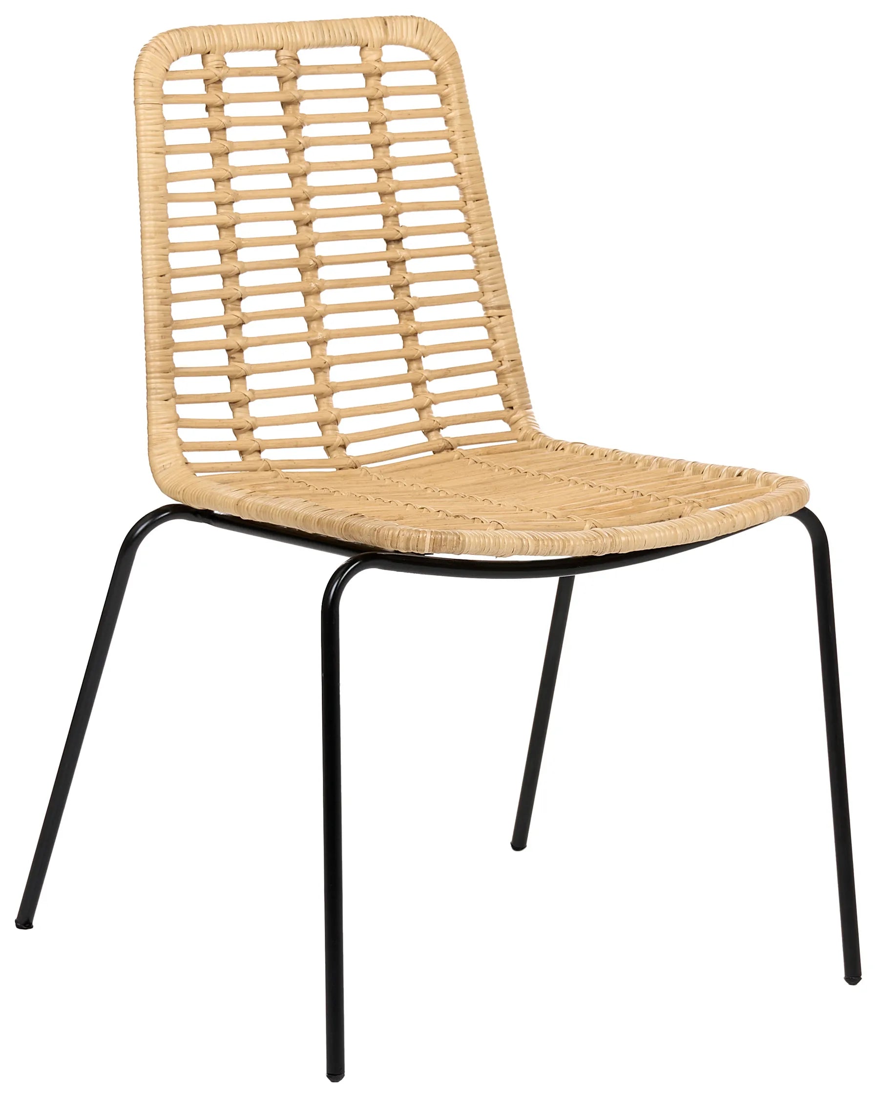 Set of 2 Dining Chairs TAOS Rattan Natural