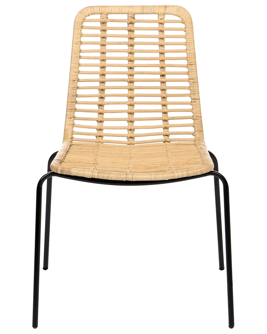 Set of 2 Dining Chairs TAOS Rattan Natural