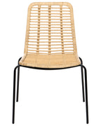 Set of 2 Dining Chairs TAOS Rattan Natural