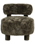 Armchair HAMINA Faux Fur Dark Green