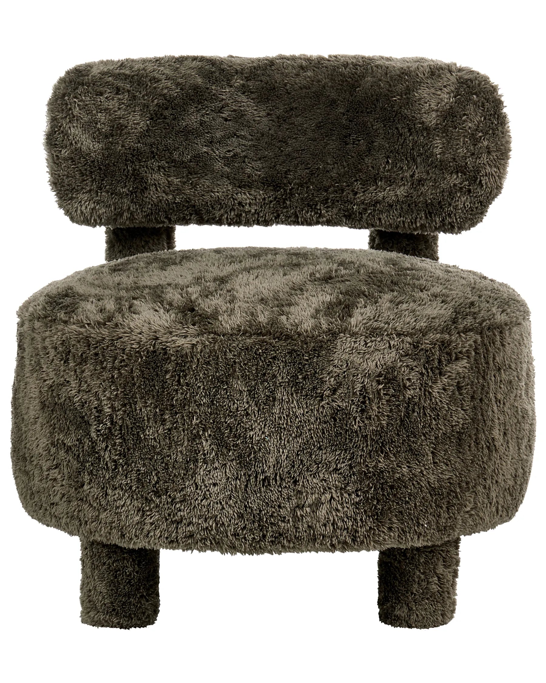 Armchair HAMINA Faux Fur Dark Green