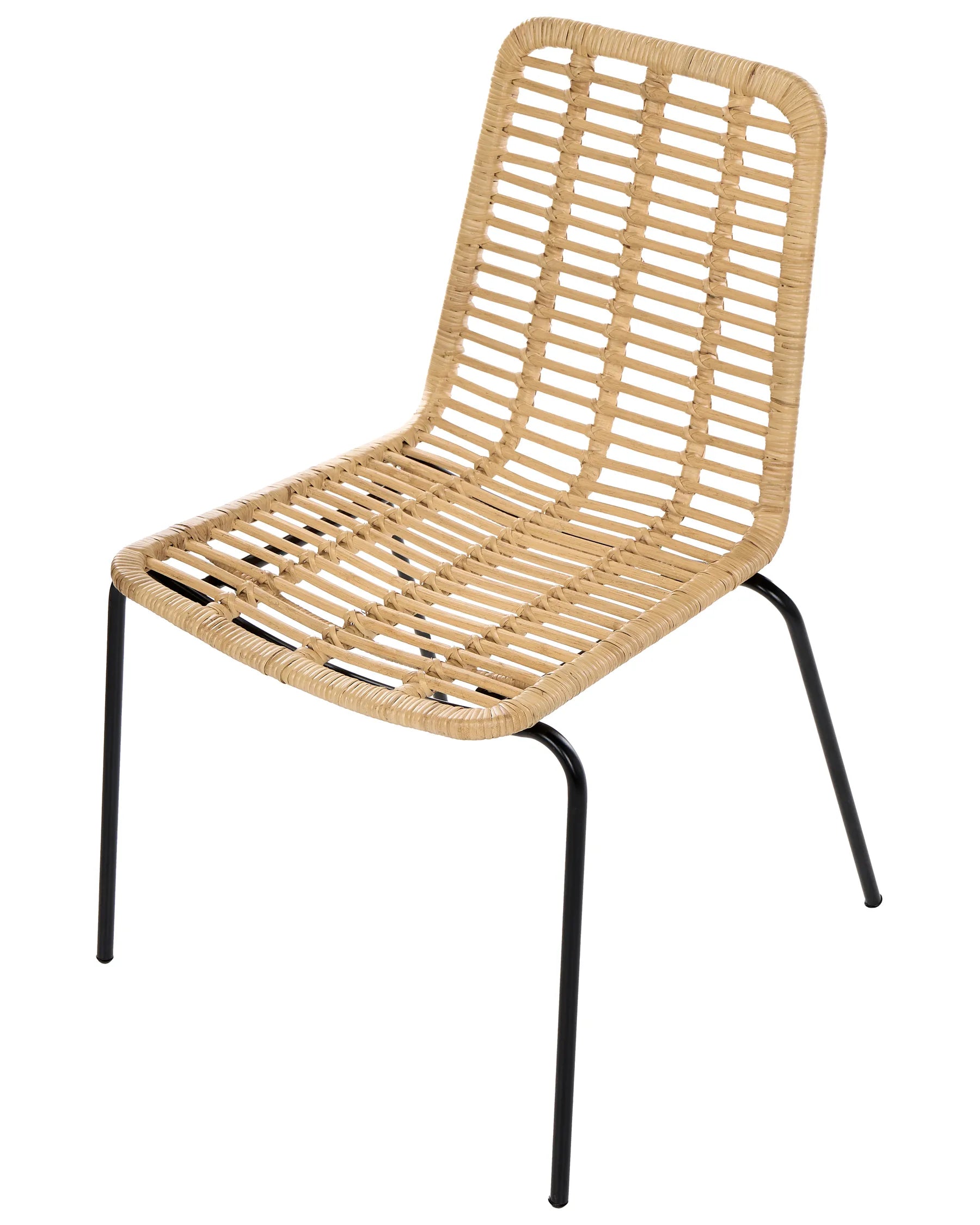Set of 2 Dining Chairs TAOS Rattan Natural