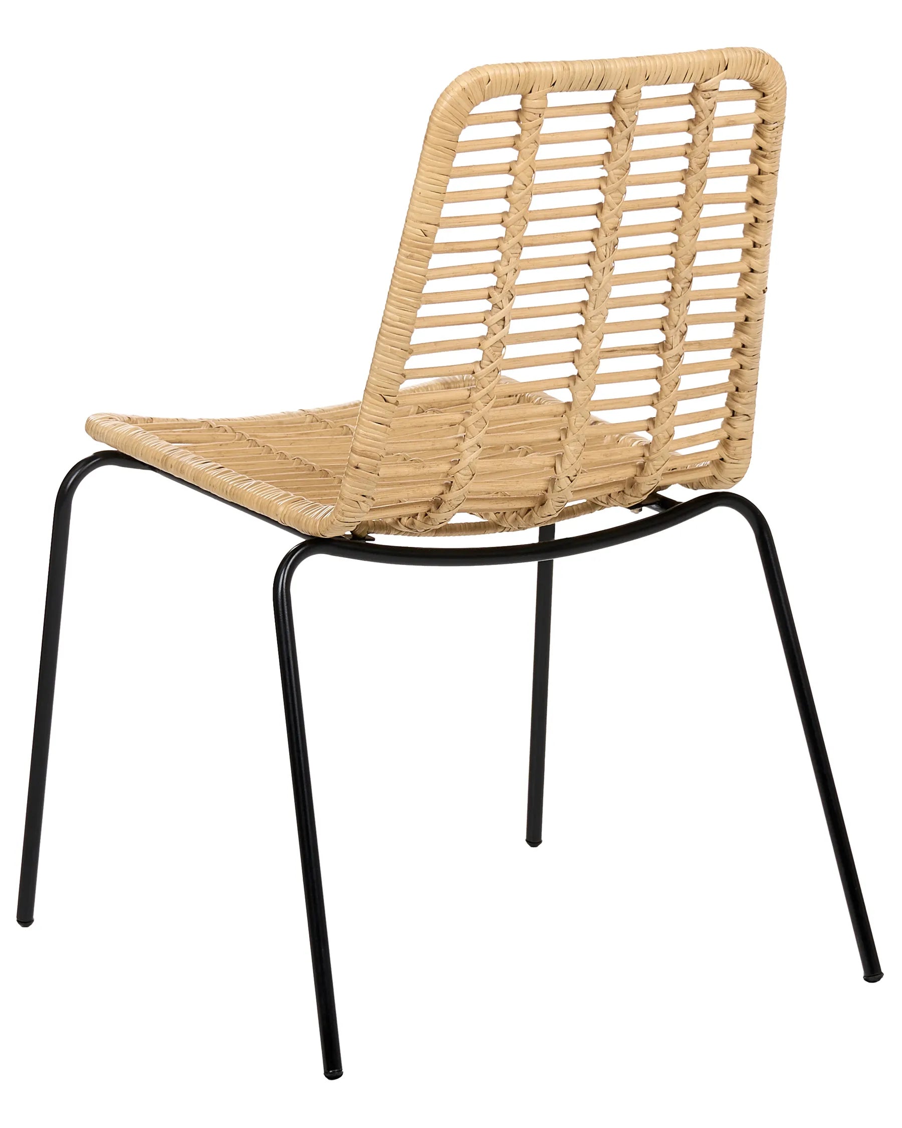 Set of 2 Dining Chairs TAOS Rattan Natural