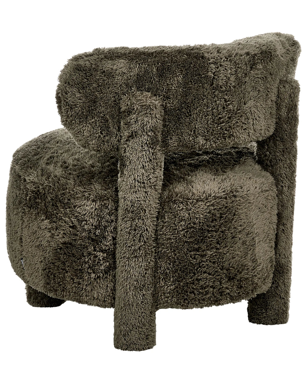 Armchair HAMINA Faux Fur Dark Green