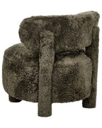 Armchair HAMINA Faux Fur Dark Green