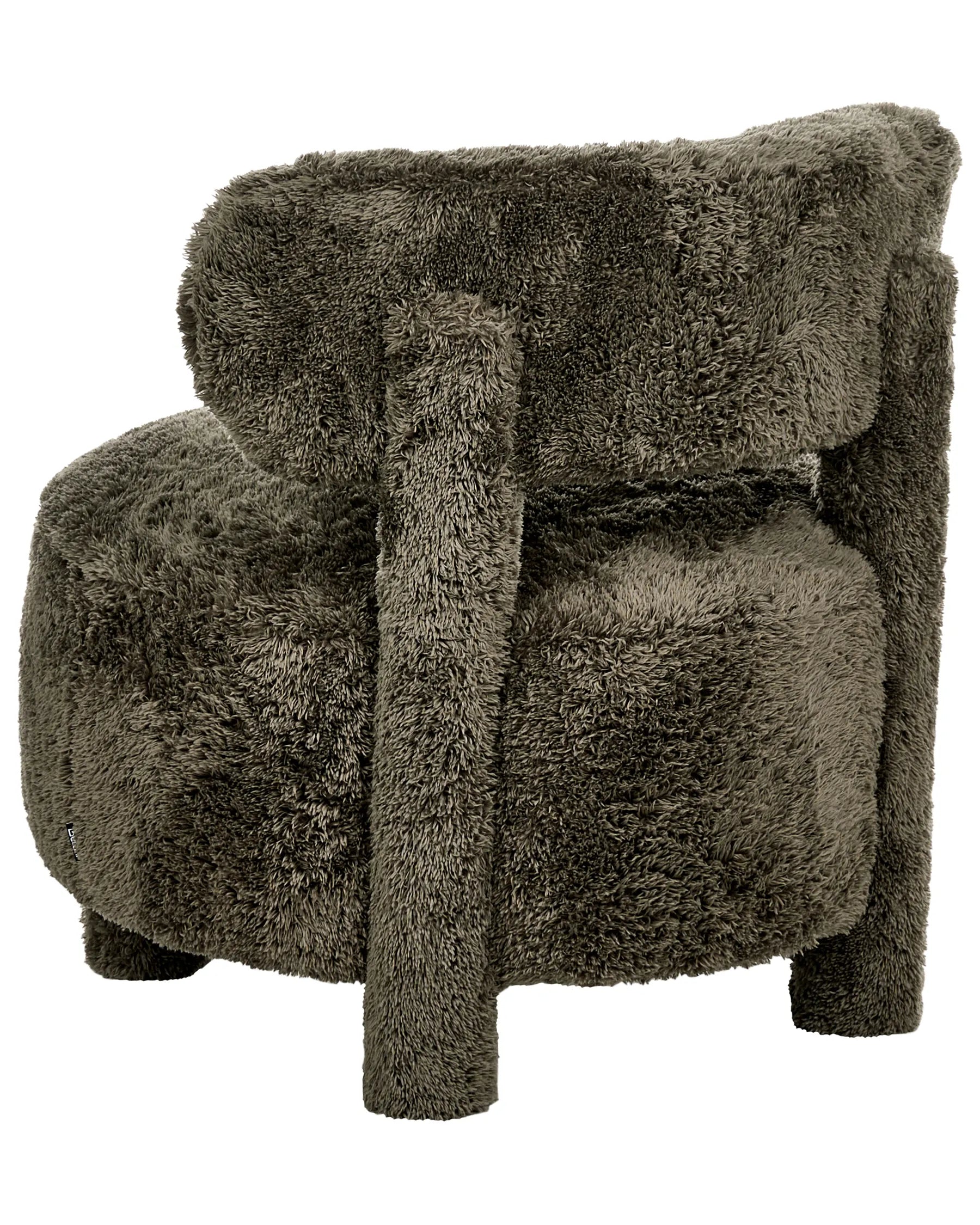 Armchair HAMINA Faux Fur Dark Green