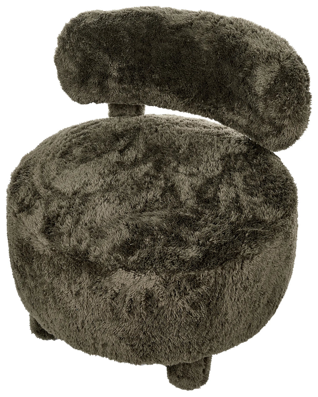 Armchair HAMINA Faux Fur Dark Green