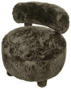 Armchair HAMINA Faux Fur Dark Green