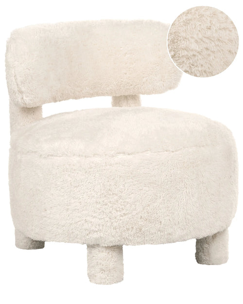 Armchair HAMINA Faux Fur Light Beige