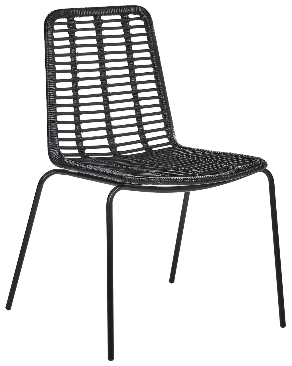 Set of 2 Dining Chairs TAOS Rattan Black