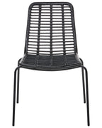 Set of 2 Dining Chairs TAOS Rattan Black