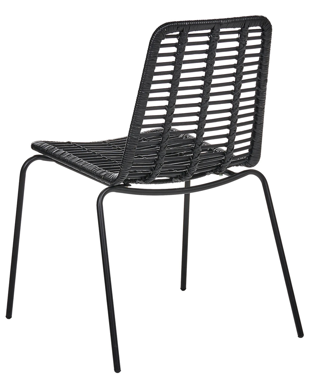 Set of 2 Dining Chairs TAOS Rattan Black