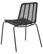Set of 2 Dining Chairs TAOS Rattan Black