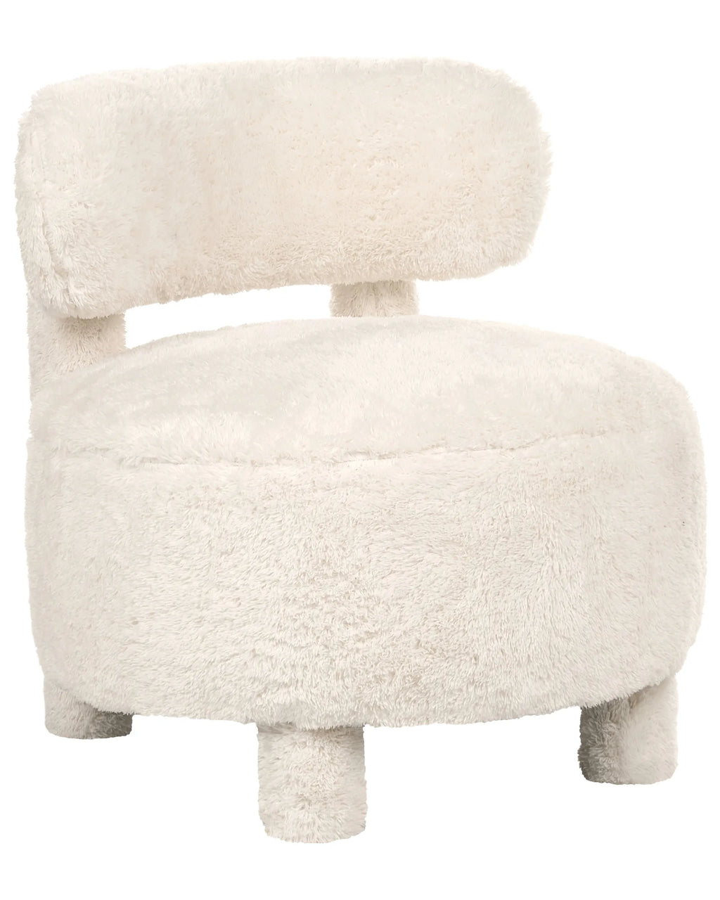 Armchair HAMINA Faux Fur Light Beige