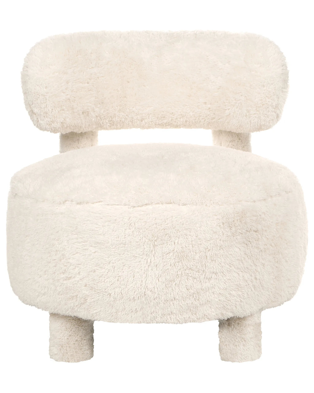 Armchair HAMINA Faux Fur Light Beige