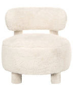 Armchair HAMINA Faux Fur Light Beige