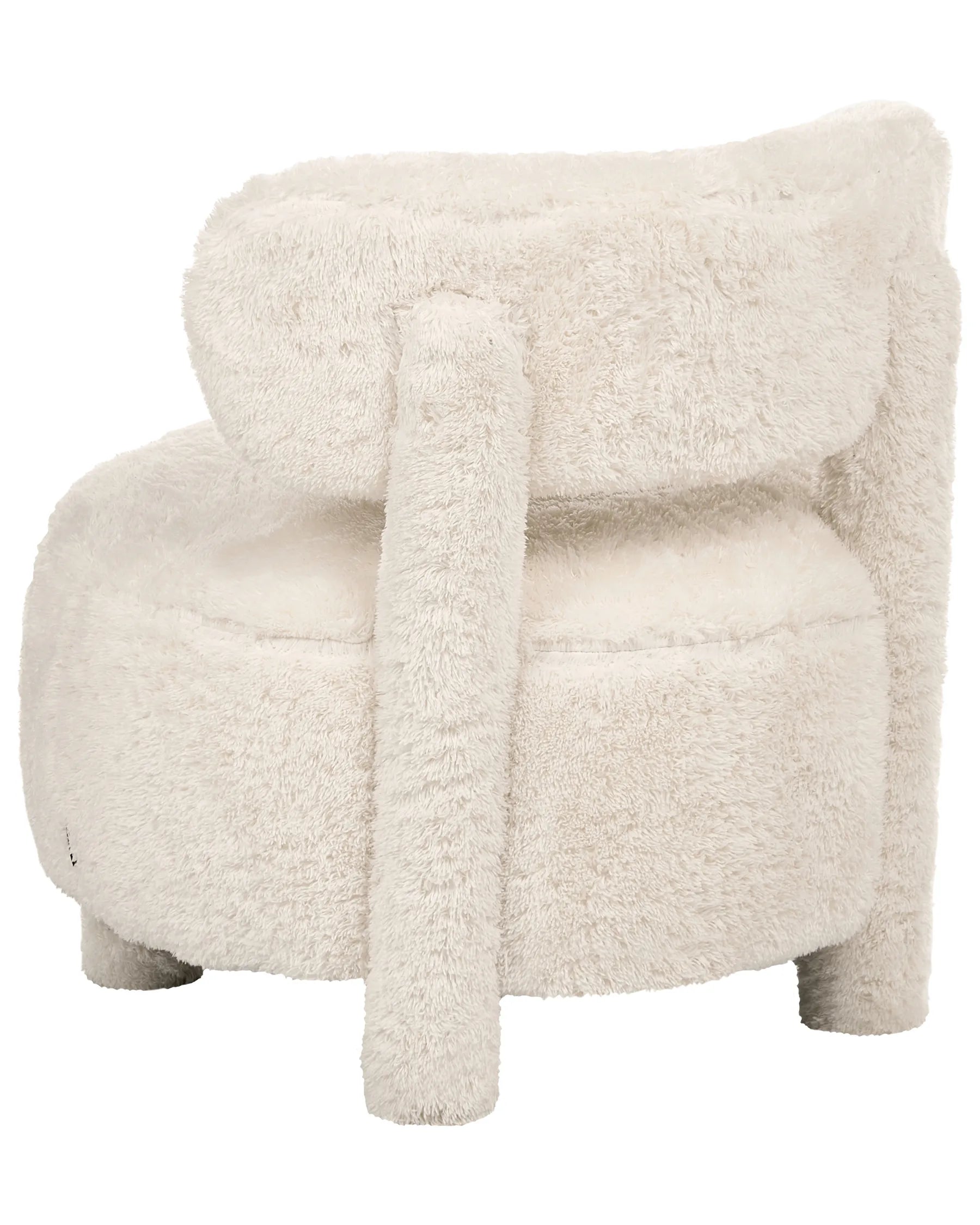 Armchair HAMINA Faux Fur Light Beige