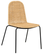Set of 2 Dining Chairs ROXTON Rattan Natural