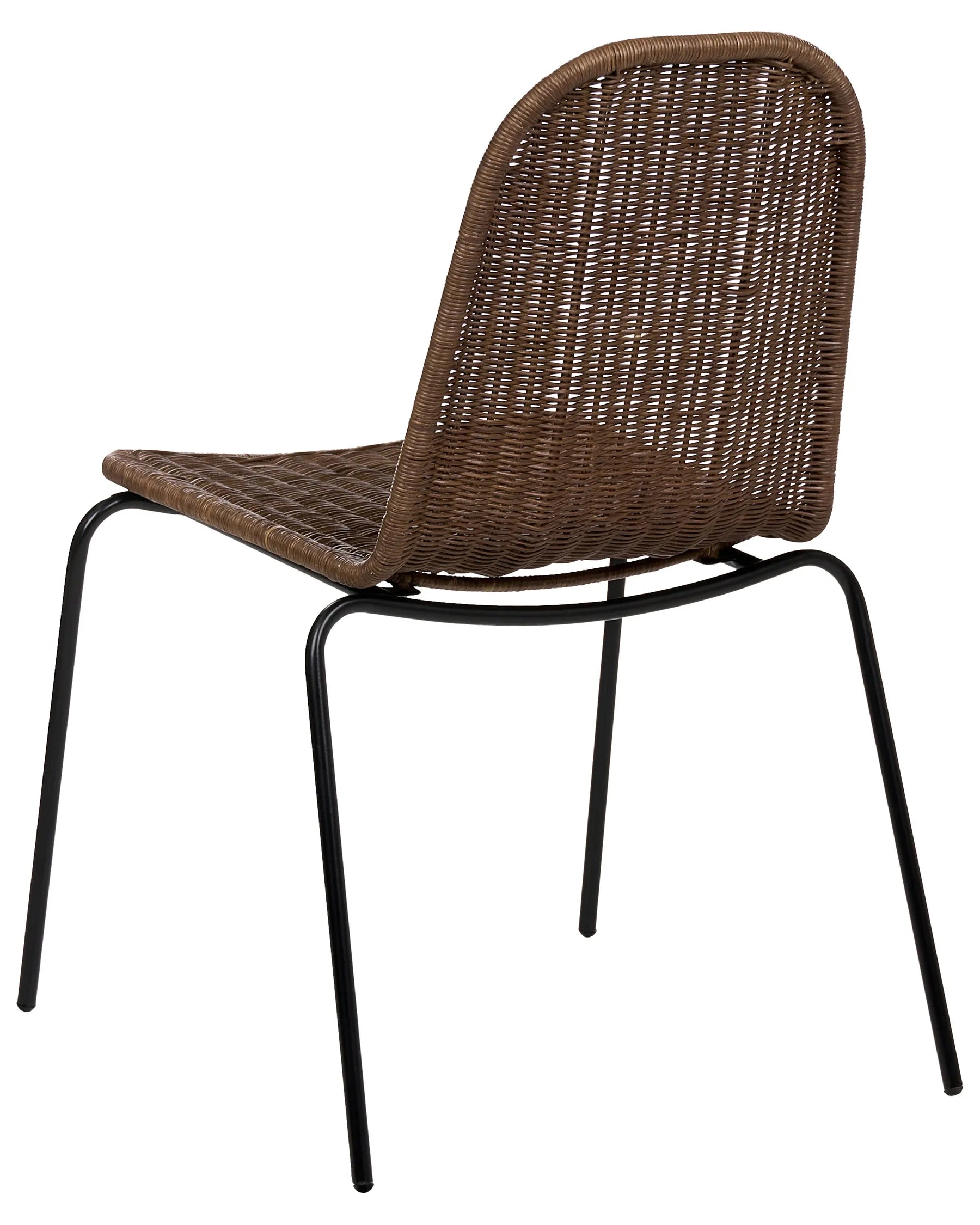 Set of 2 Dining Chairs ROXTON Rattan Dark Brown