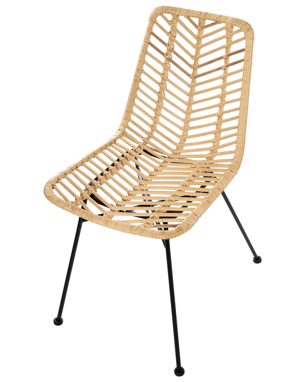 Set of 2 Dining Chairs DILLEY Rattan Natural