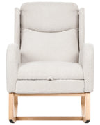 Rocking Chair HASLEV  with Footrest Boucle Off-White