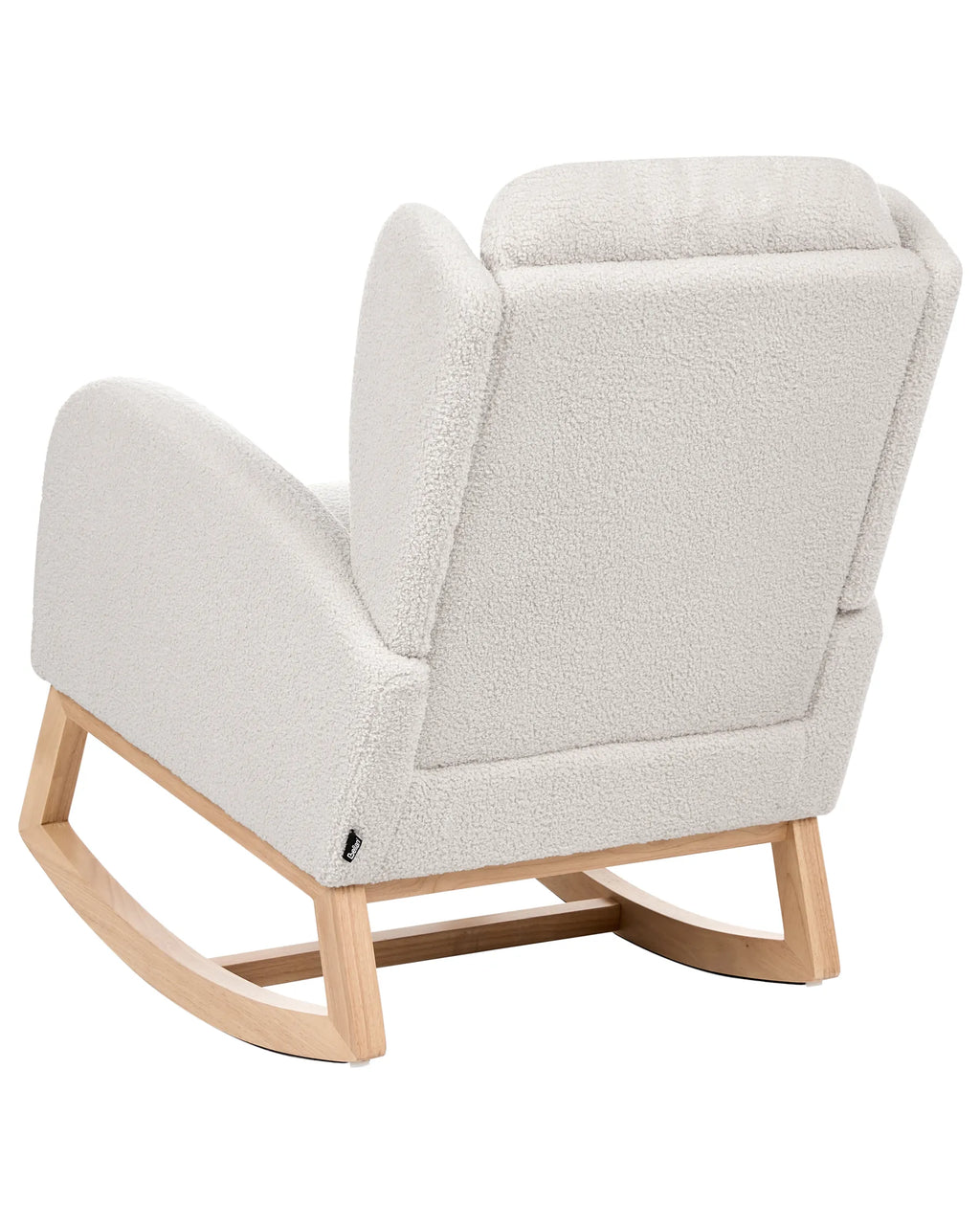 Rocking Chair HASLEV  with Footrest Boucle Off-White