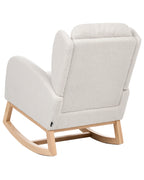 Rocking Chair HASLEV  with Footrest Boucle Off-White
