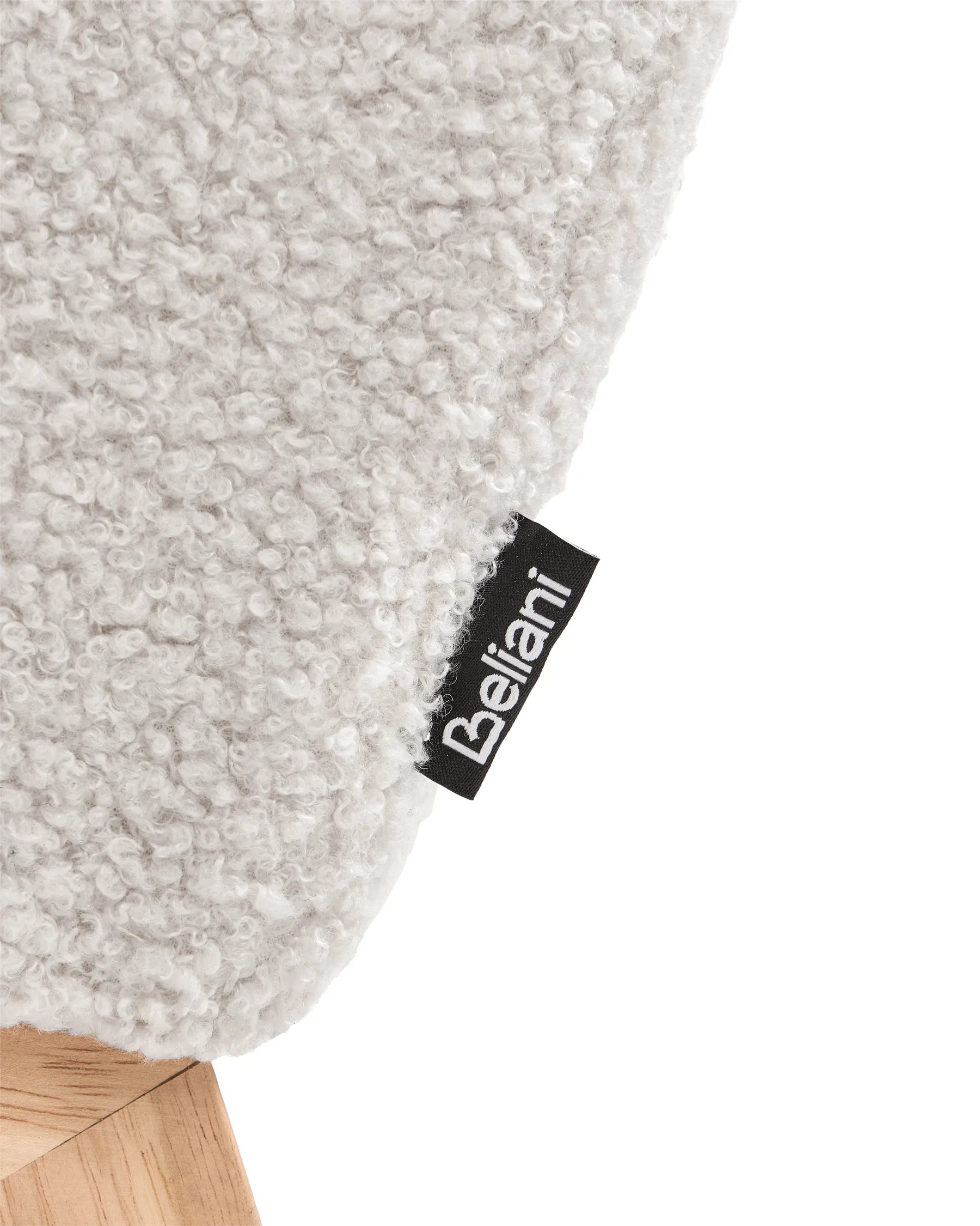 Rocking Chair HASLEV  with Footrest Boucle Off-White