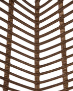 Set of 2 Dining Chairs DILLEY Rattan Brown