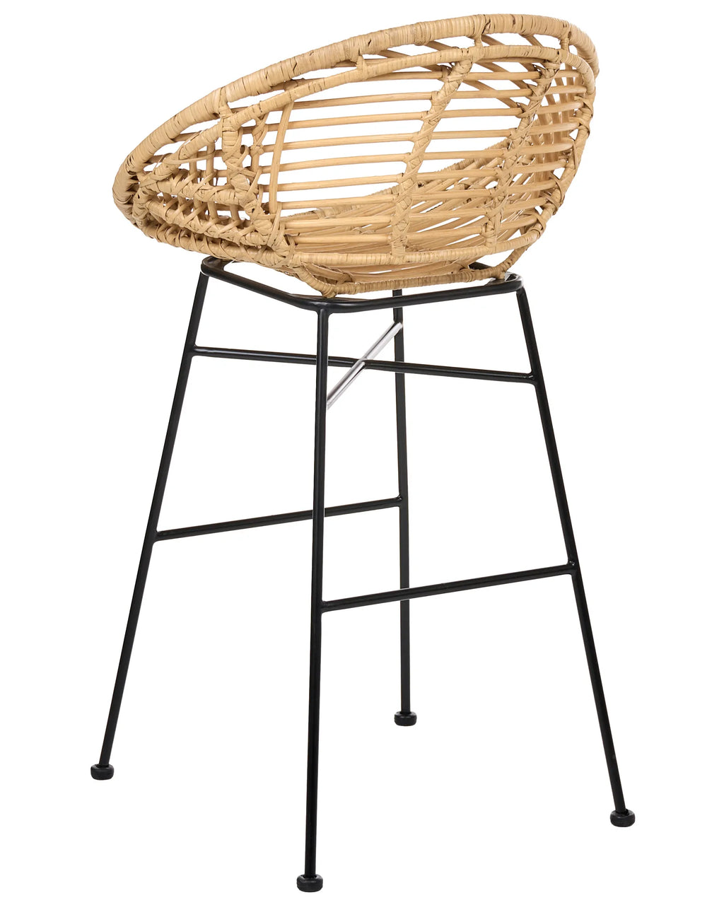 Set of 2 Bar Chairs WINDOM Rattan Natural