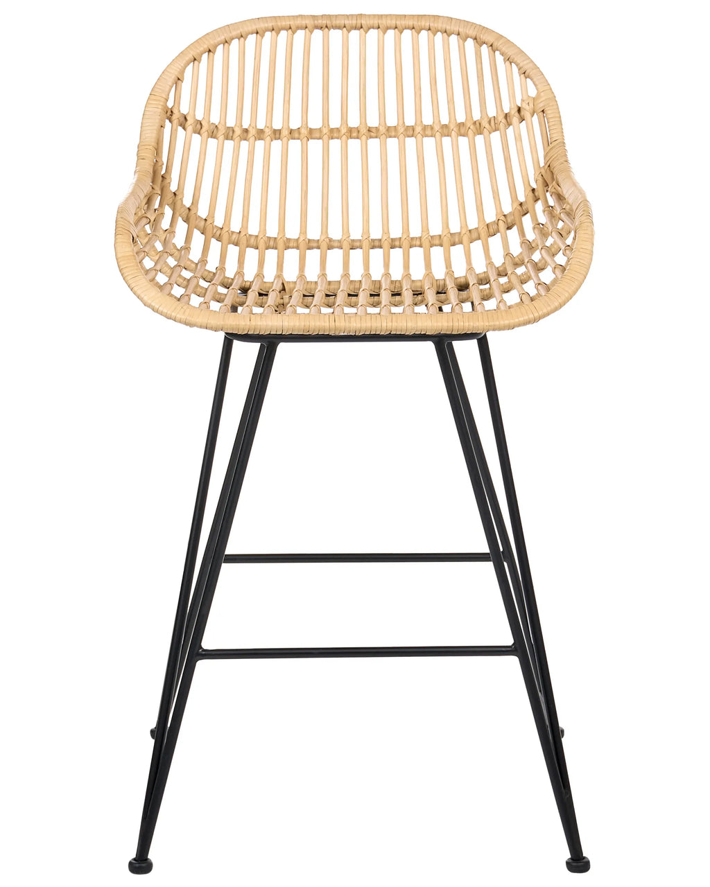 Set of 2 Bar Chairs TERRELL Rattan Natural