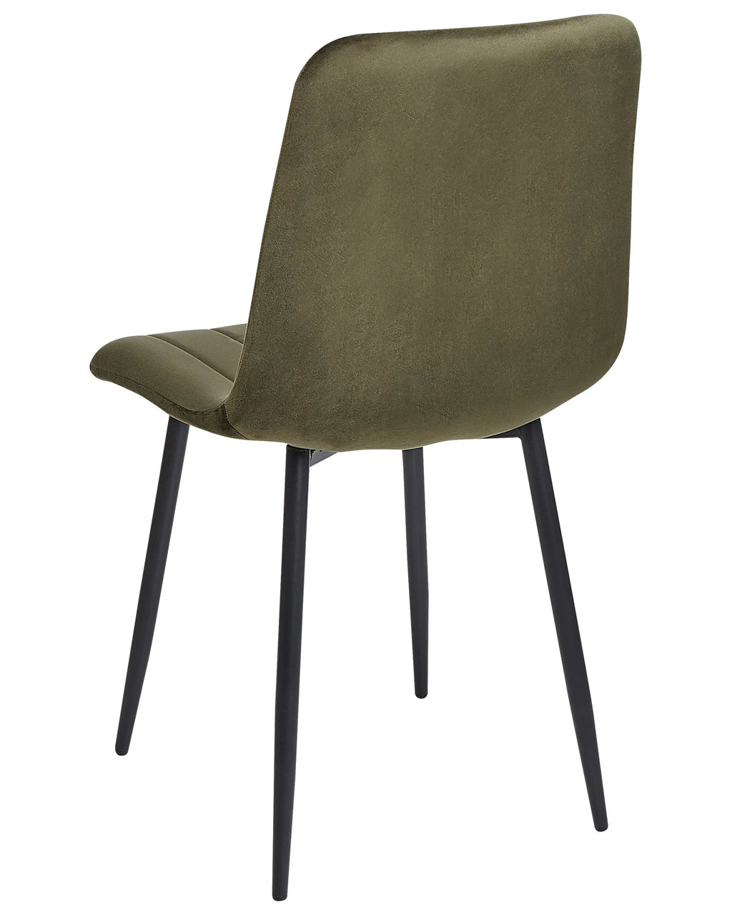 Set of 4 Dining Chairs KALISPELL Velvet Olive Green